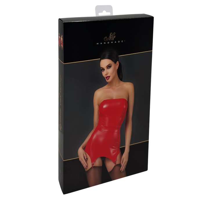 Corset à jarretelles Bombshell F368 - Noir Handmade
