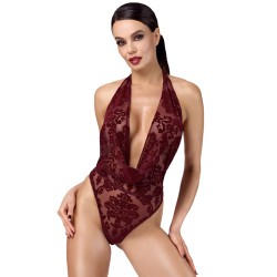 Body en tulle floqué Kink Royal F386 - Noir Handmade
