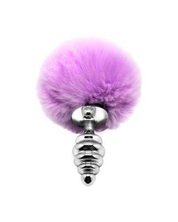 Metal plug Fluffy Twist S purple - Alive19430oralove