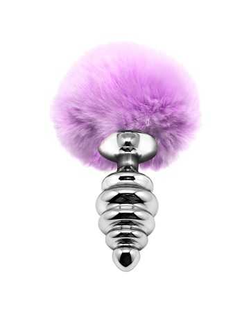 Metal plug Fluffy Twist M in purple - Alive19431oralove