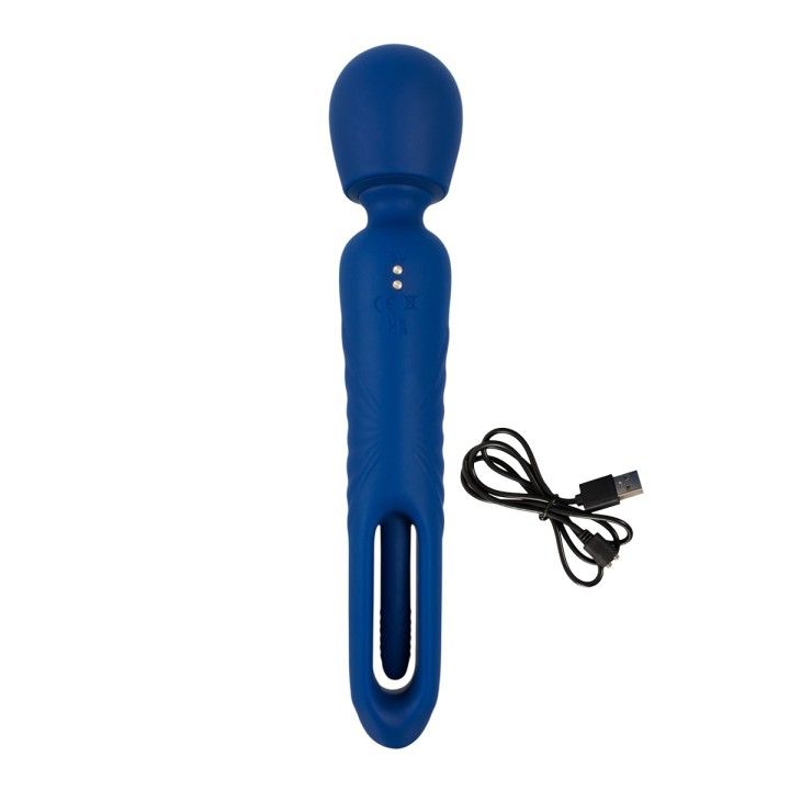 Vibro Wand réversible avec langue vibrante - Sweet Smile