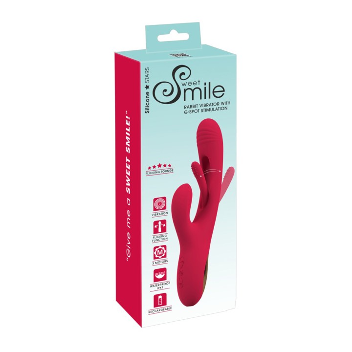 Vibro rabbit avec langue oscillante - Sweet Smile