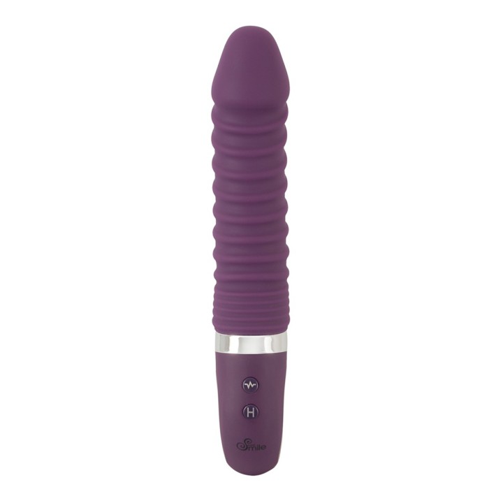Vibro chauffant rechargeable 23,5 x 4,1 cm - Sweet Smile