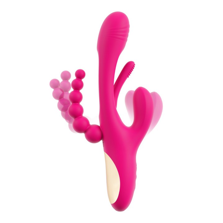 Triple vibro avec langue oscillante - Sweet Smile