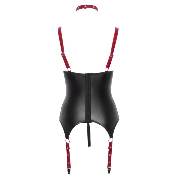 Ensemble ouvert avec collier et menottes - Cotelli Bondage
