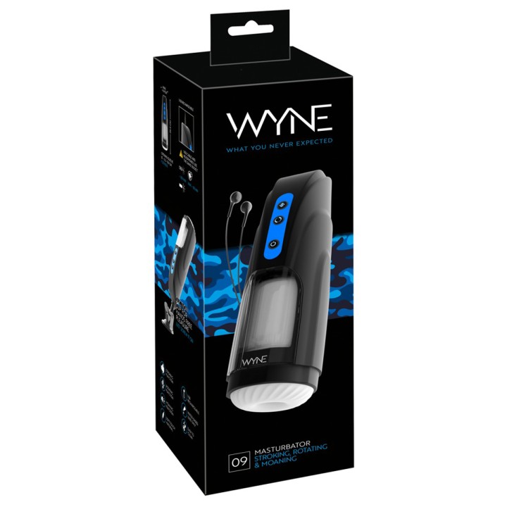 Masturbateur rotatif et va-et-vient avec gémissements WYNE n°09