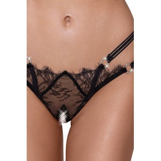String ouvert Rio noir en dentelle - Cottelli LINGERIE  