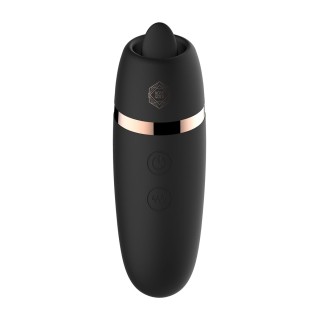 Stimulateur 2 en 1 avec langue vibrante - Rosy Gold