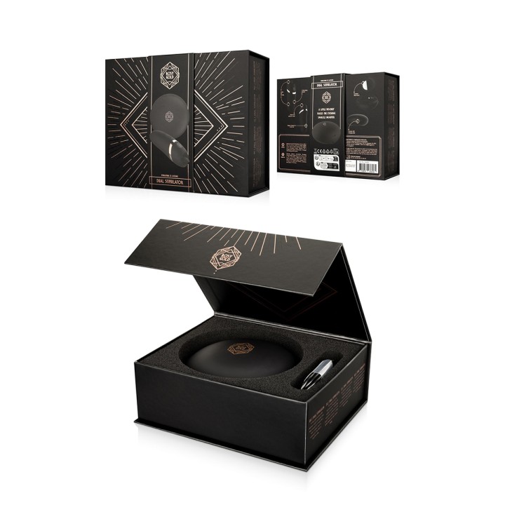 Stimulateur 2 en 1 avec langue vibrante - Rosy Gold