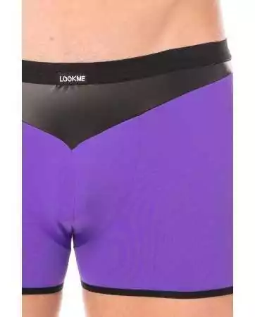 Boxer roxo em couro sintético brilhante - LM2001-67PUR