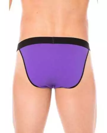 Purple low-rise briefs with zip - LM2003-61PUR
