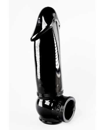 Semi-realistic black penis sleeve 19x4.5 cm - Zizi19769oralove