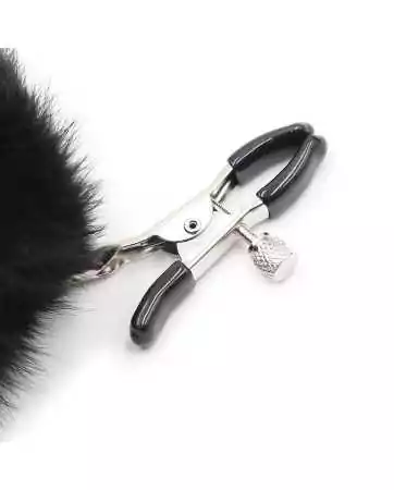 Nipple clamps with black pom poms - 202400082