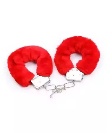 Naughty kit with 4 pieces: Handcuffs, 2 feathers, and a red mask - 332400005