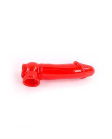 Semi-realistic red penis sheath 19x4.5 cm - Zizi19770oralove