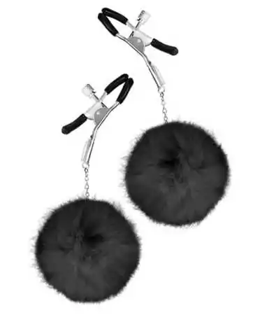 Adjustable pressure nipple clamps with black tassels - CC5700720010