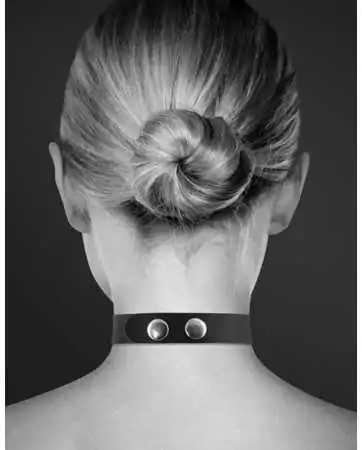 Black leather SM collar with "Sexy" in rhinestones - CC6050120010