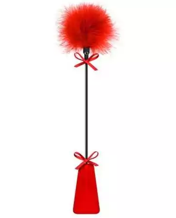 Red BDSM riding crop with feather - CC5700770030