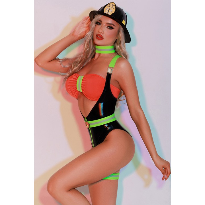 Déguisement de femme Pompier sexy 6 pièces - J Lingerie