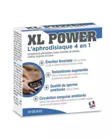 Afrodisíaco XL Power 4 em 1, 20 cápsulas - LAB33
