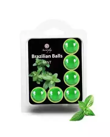 6 bolas de massagem brasileiras de menta - BZ3386-8