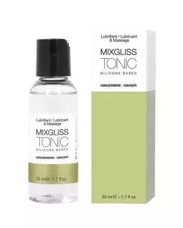 2 em 1 Lubrificante e óleo de massagem de silicone Mixgliss Tonic Ginger 50 ML - MG2320