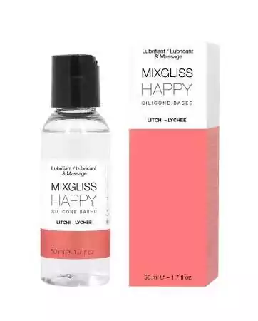 2 in 1 Lubricant and Silicone Massage Oil Mixgliss Happy Litchi 50 ML - MG2535