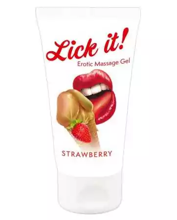 Vegan edible strawberry-flavored lubricant and massage gel 50ml - R625736
