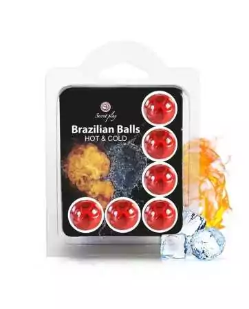 Bolas de massagem brasileiras efeito quente/frio x6 - BZ6292
