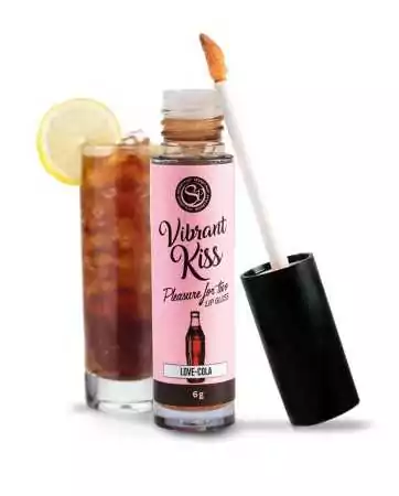 Cola-flavored vibrating oral sex gloss 100% edible - SP6577