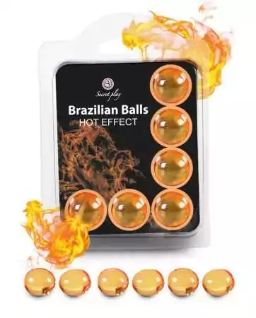 Bolas de massagem brasileiras com efeito de calor x6 - BZ5752