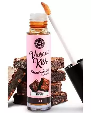 Edible 100% Brownie Flavored Vibrating Oral Sex Gloss - SP6553