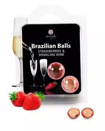 Brazilian massage balls strawberry sparkling wine - BZ3852