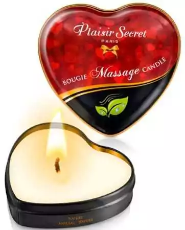 Mini candela da massaggio naturale in scatola a forma di cuore 35 ml - CC826060