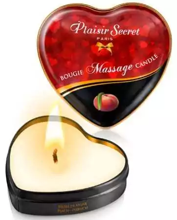 Mini vela de massagem pêssego de videira caixa coração 35ml - CC826069.