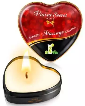 Mini candela da massaggio al mojito scatola a forma di cuore 35 ml - CC826066