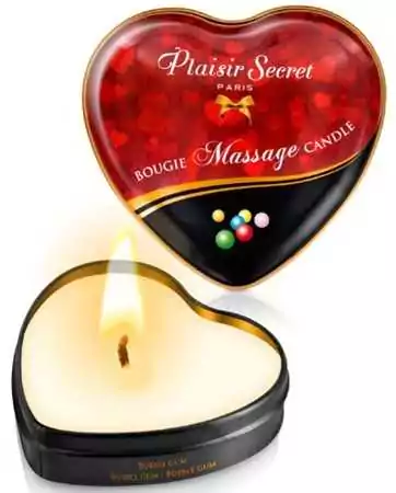 Mini candela da massaggio al profumo di bubble gum in scatola a forma di cuore 35ml - CC826063