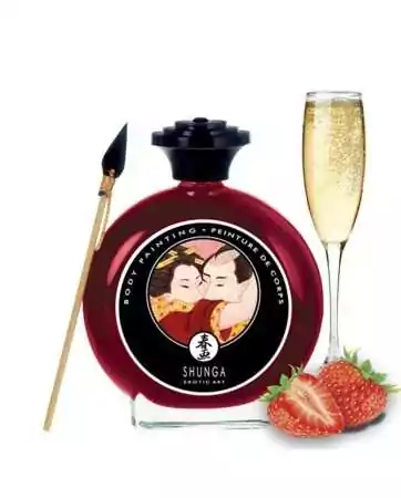 Pintura corporal comestível de morango e vinho espumante 100ml - CC817002