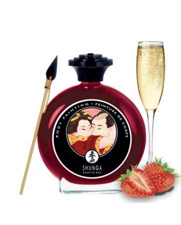 Peinture de corps comestible fraise vin pétillant 100ml - CC817002