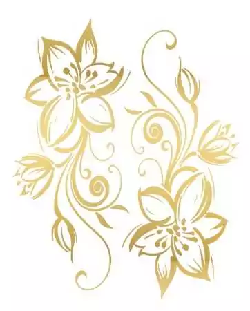 Temporary tattoo - Gold effect - TAGold 15