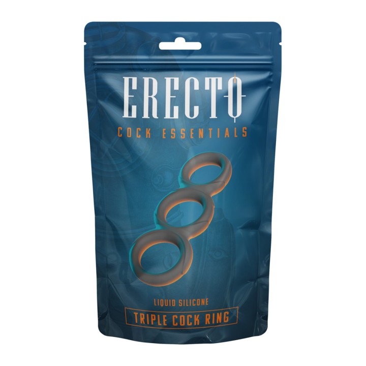 Triple Cock Ring liquid silicone - Erecto