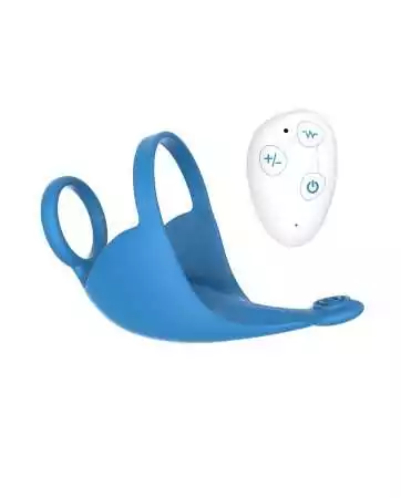 Vibrador / Massageador de testículos com controle remoto, à prova d'água USB - WS-NV549