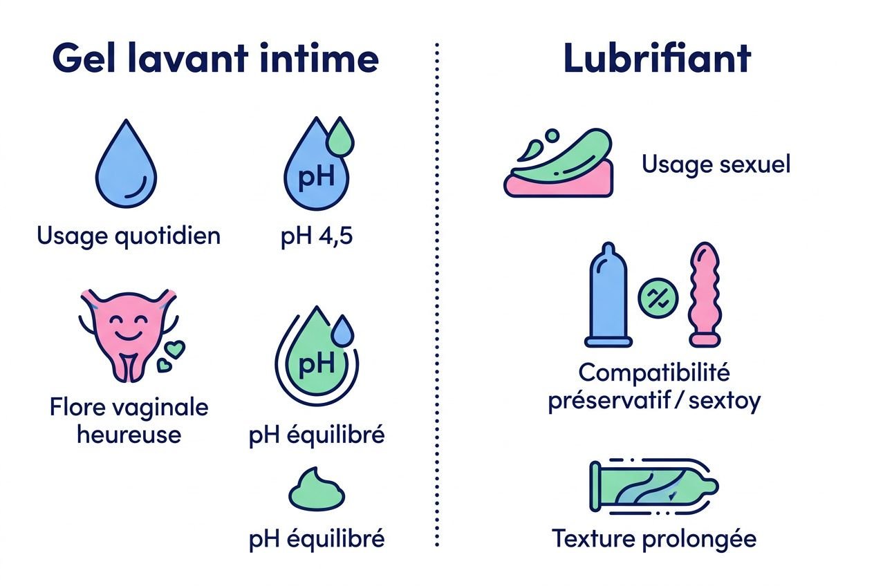 Comparaison gel intime vs lubrifiant