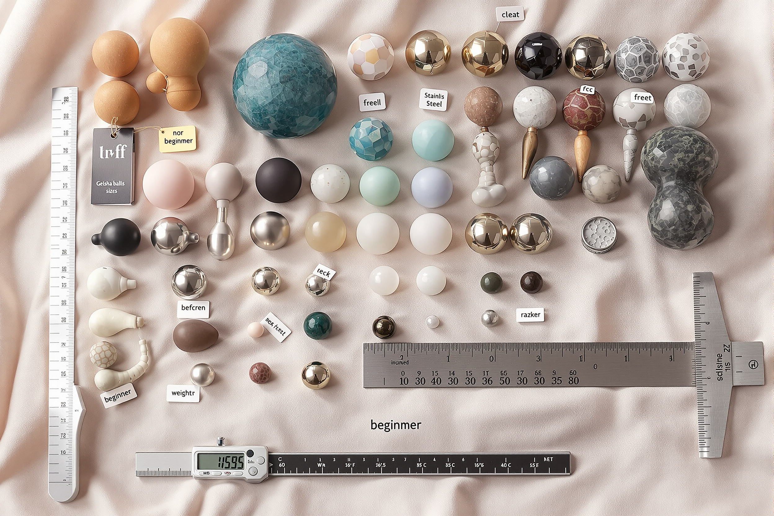 Différents types et poids de boules de geisha