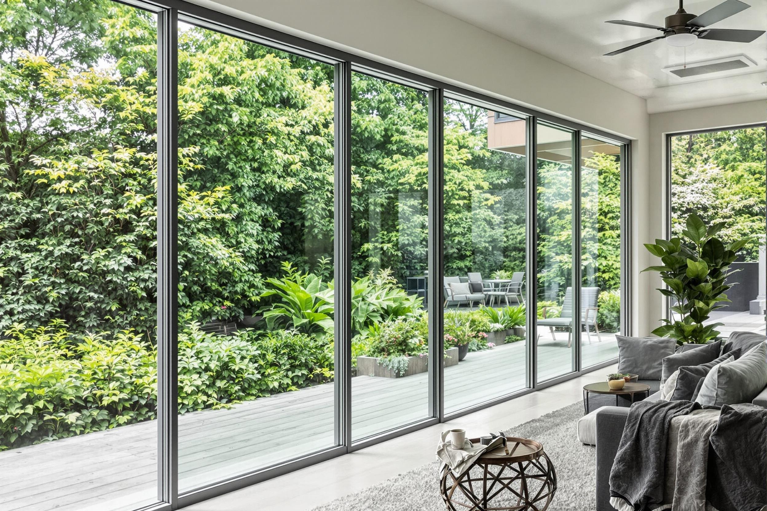 Salon avec verre électrochromique