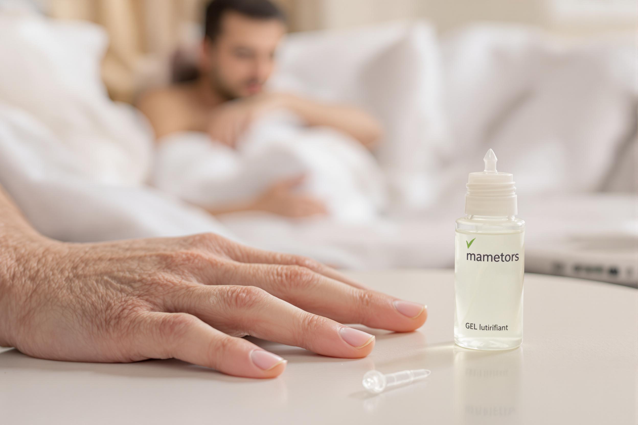 Application délicate de lubrifiant anal avant rapport